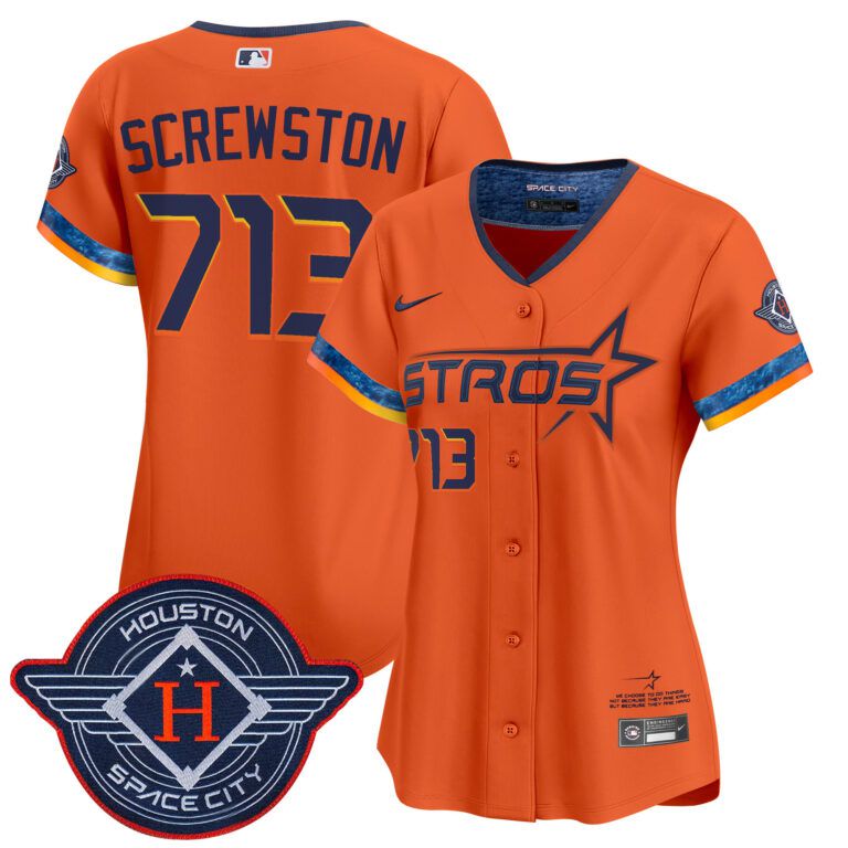 Women Houston Astros 713 Screwston orange 2025 City Connect Vapor Premier Limited Jersey